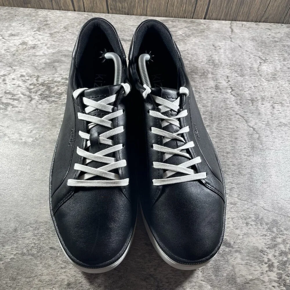 Kizik Sonoma Mens Size 13 Black Leather Handsfree Athletic Shoes Sneakers - Picture 7 of 10
